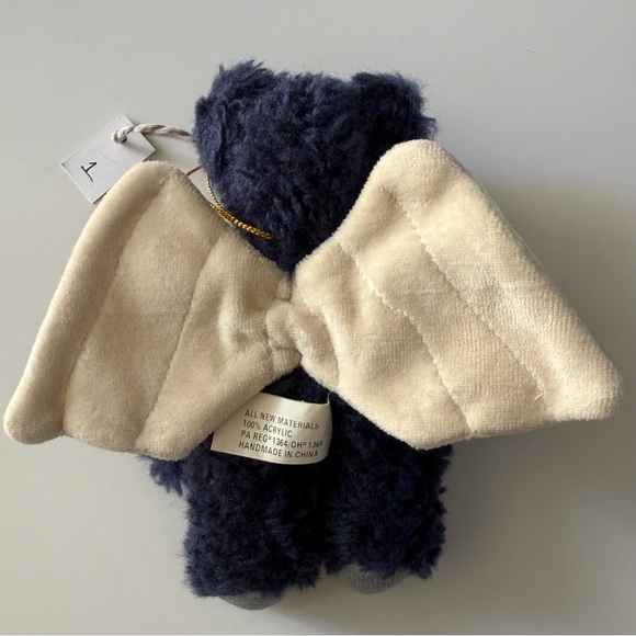 Boyds Bears ~ Set of Three Dietrich Plush Blue Bear Angel Ornaments - Picture 7 of 12